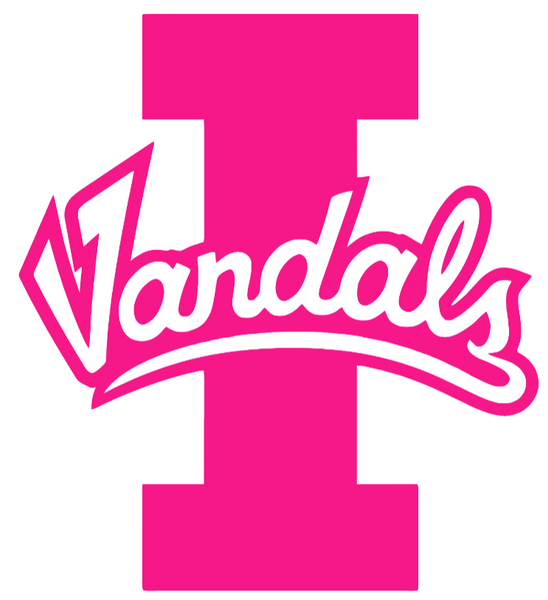 Idaho Vandals Hot Pink Team Logo Premium DieCut Vinyl Decal PICK SIZE