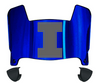 Illinois Fighting Illini Mini Football Helmet Visor Shield w/ Clips - PICK VISOR & LOGO COLOR