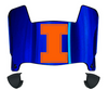 Illinois Fighting Illini Mini Football Helmet Visor Shield w/ Clips - PICK VISOR & LOGO COLOR