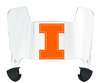 Illinois Fighting Illini Mini Football Helmet Visor Shield w/ Clips - PICK VISOR & LOGO COLOR