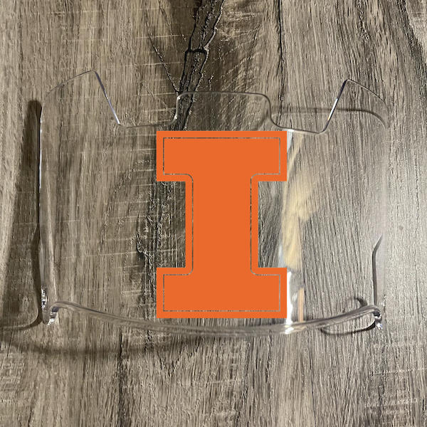 Illinois Fighting Illini Full Size Football Helmet Visor Shield w/ Clips - PICK VISOR & LOGO COLOR