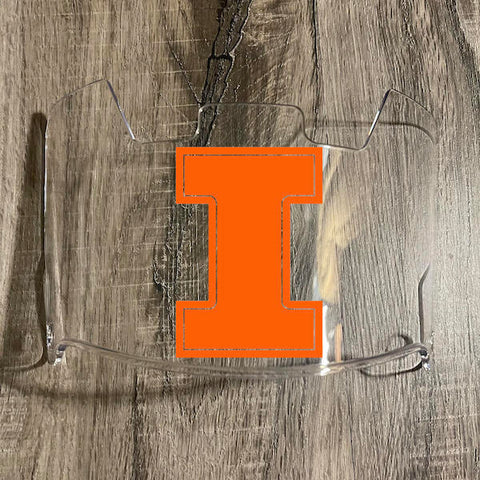 Illinois Fighting Illini Full Size Football Helmet Visor Shield w/ Clips - PICK VISOR & LOGO COLOR