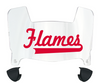Illinois Chicago Flames Mini Football Helmet Visor Shield w/ Clips - PICK VISOR & LOGO COLOR