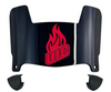 Illinois Chicago Flames Mini Football Helmet Visor Shield w/ Clips - PICK VISOR & LOGO COLOR