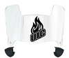 Illinois Chicago Flames Mini Football Helmet Visor Shield w/ Clips - PICK VISOR & LOGO COLOR