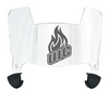 Illinois Chicago Flames Mini Football Helmet Visor Shield w/ Clips - PICK VISOR & LOGO COLOR