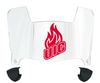 Illinois Chicago Flames Mini Football Helmet Visor Shield w/ Clips - PICK VISOR & LOGO COLOR