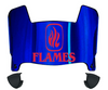 Illinois Chicago Flames Mini Football Helmet Visor Shield w/ Clips - PICK VISOR & LOGO COLOR