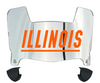 Illinois Fighting Illini Mini Football Helmet Visor Shield w/ Clips - PICK VISOR & LOGO COLOR