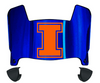 Illinois Fighting Illini Mini Football Helmet Visor Shield w/ Clips - PICK VISOR & LOGO COLOR