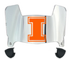 Illinois Fighting Illini Mini Football Helmet Visor Shield w/ Clips - PICK VISOR & LOGO COLOR