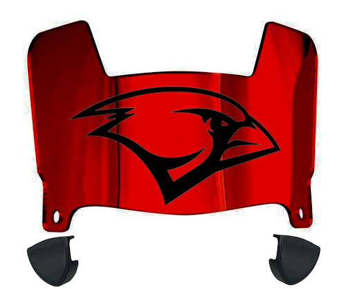Incarnate Word Cardinals Mini Football Helmet Visor Shield w/ Clips - PICK VISOR & LOGO COLOR - SportsJewelryProShop