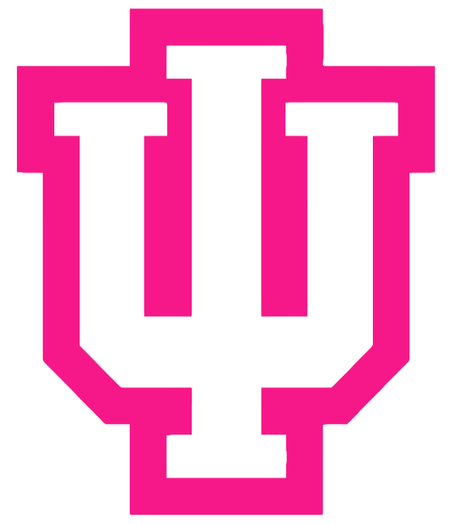 Indiana Hoosiers Hot Pink Alternate Logo Premium DieCut Vinyl Decal PICK SIZE