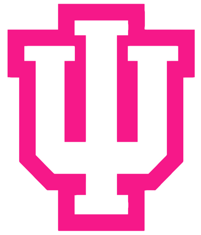 Indiana Hoosiers Hot Pink Alternate Logo Premium DieCut Vinyl Decal PICK SIZE