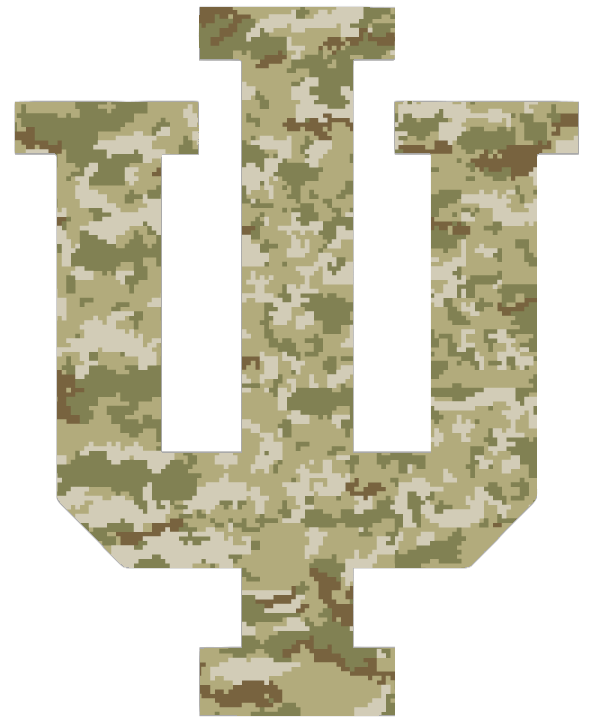 Indiana Hoosiers Team Logo Salute to Service Camouflage Camo Vinyl Decal PICK SIZE