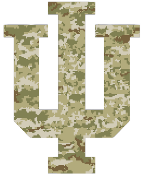 Indiana Hoosiers Team Logo Salute to Service Camouflage Camo Vinyl Decal PICK SIZE