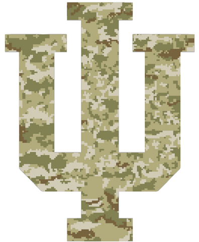 Indiana Hoosiers Team Logo Salute to Service Camouflage Camo Vinyl Decal PICK SIZE