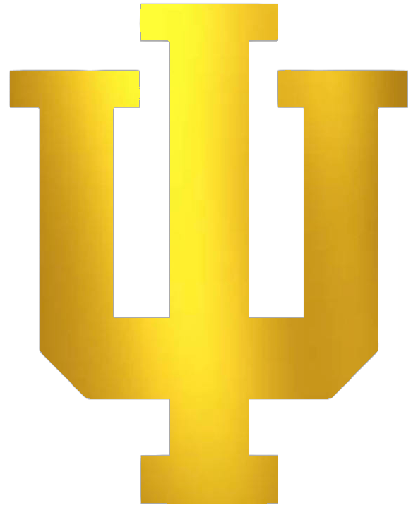 Indiana Hoosiers GOLD CHROME MIRROR Team Logo Premium DieCut Vinyl Decal PICK SIZE