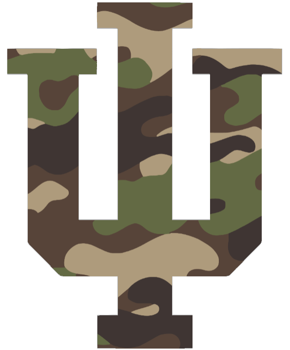 Indiana Hoosiers Woodland Camo Camouflage Team Logo Premium DieCut Vinyl Decal PICK SIZE