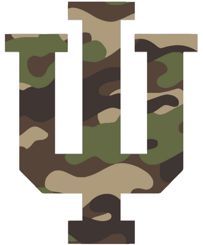 Indiana Hoosiers Woodland Camo Camouflage Team Logo Premium DieCut Vinyl Decal PICK SIZE