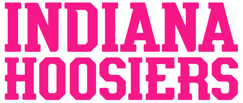 Indiana Hoosiers Hot Pink Team Name Logo Premium DieCut Vinyl Decal PICK SIZE