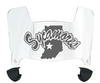 Indiana State Sycamores Mini Football Helmet Visor Shield w/ Clips - PICK VISOR & LOGO COLOR