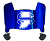 Indiana State Sycamores Mini Football Helmet Visor Shield w/ Clips - PICK VISOR & LOGO COLOR