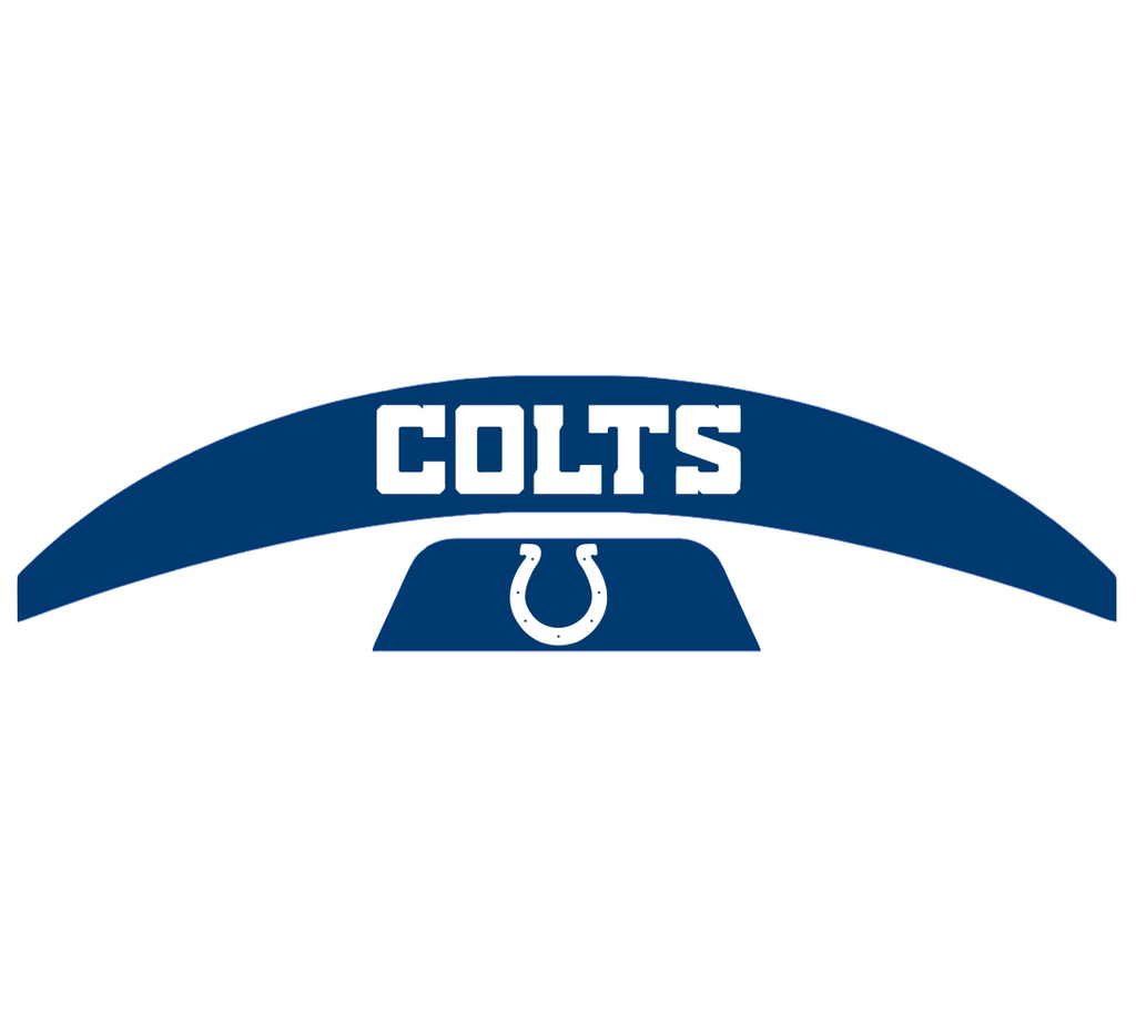 Indianapolis Colts MIDI Mid Size SpeedFlex Football Helmet Front & Back Bumper Decal Set - Pick Color