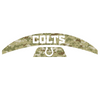 Indianapolis Colts MIDI Mid Size SpeedFlex Football Helmet Front & Back Bumper Decal Set - Pick Color
