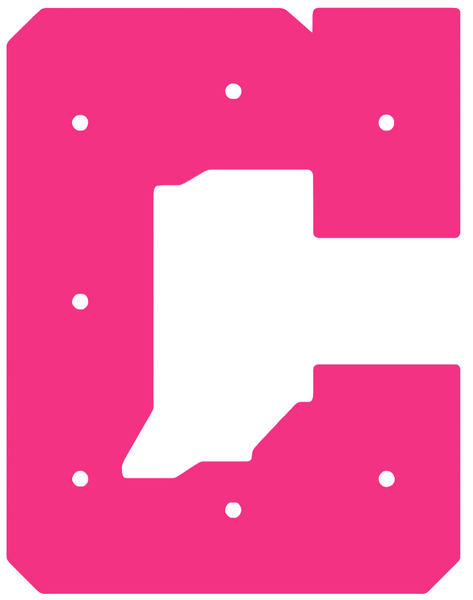 Indianapolis Colts Hot Pink Alternate C Logo Premium DieCut Vinyl Decal PICK SIZE
