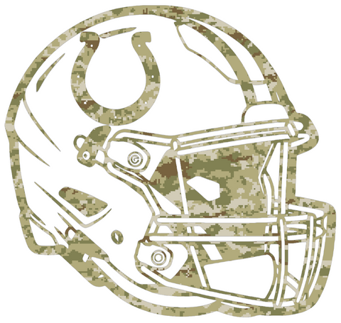 Indianapolis Colts Football Helmet Salute to Service Camouflage Camo Vinyl Decal PICK SIZE