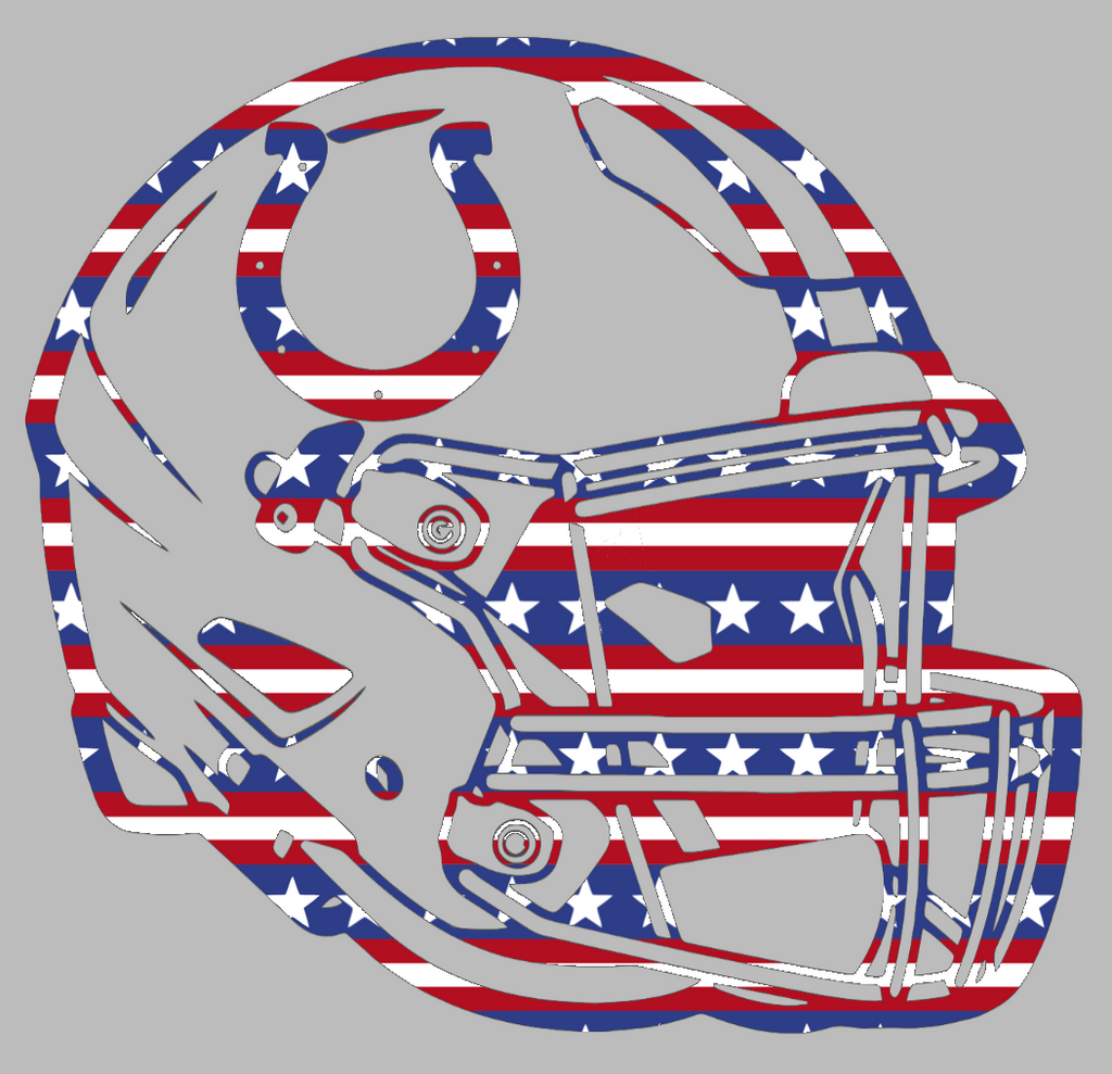 Indianapolis Colts Football Helmet Stars & Stripes USA American Flag Vinyl Decal PICK SIZE