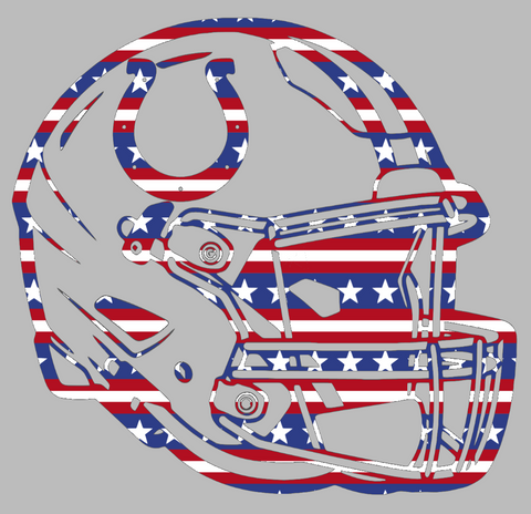 Indianapolis Colts Football Helmet Stars & Stripes USA American Flag Vinyl Decal PICK SIZE