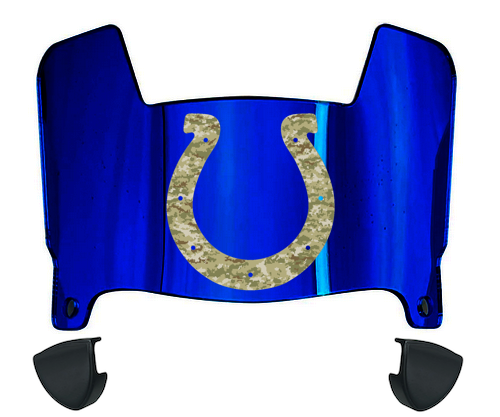 Indianapolis Colts Limited Edition Mini Football Helmet Visor Shield w/ Clips - PICK VISOR & LOGO COLOR