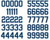 Indianapolis Colts Jersey Style Vinyl Number Decal Sheet Set of 50 #0-9 - Pick Color & Size