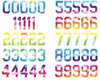 Indianapolis Colts Jersey Style Vinyl Number Decal Sheet Set of 50 #0-9 - Pick Color & Size