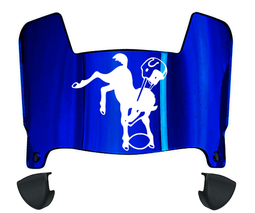 Indianapolis Colts Retro Throwback Mini Football Helmet Visor Shield w/ Clips - PICK VISOR & LOGO COLOR