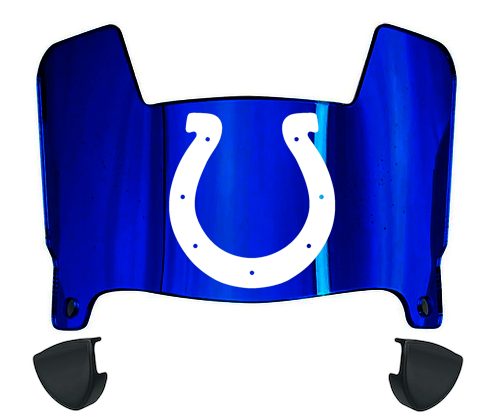 Indianapolis Colts Mini Football Helmet Visor Shield w/ Clips - PICK VISOR & LOGO COLOR