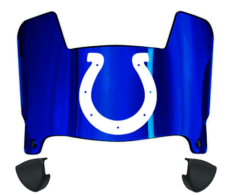 Indianapolis Colts Mini Football Helmet Visor Shield w/ Clips - PICK VISOR & LOGO COLOR