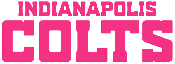 Indianapolis Colts Hot Pink Team Name Logo Premium DieCut Vinyl Decal PICK SIZE