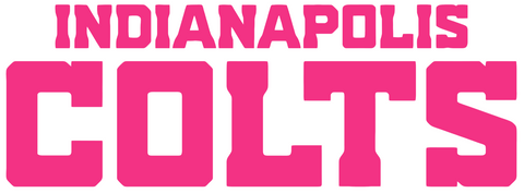 Indianapolis Colts Hot Pink Team Name Logo Premium DieCut Vinyl Decal PICK SIZE
