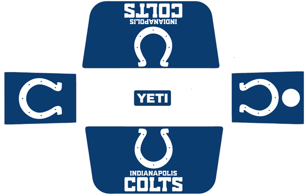 Indianapolis Colts Wrap Kit for YETI Hard Coolers Tundra Roadie Haul PICK COLOR