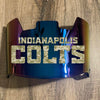 Indianapolis Colts Full Size Football Helmet Visor Shield Blue Iridium Mirror w/ Clips - PICK LOGO COLOR