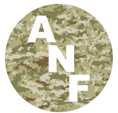 Iowa Hawkeyes ANF Circle Logo Salute to Service Camouflage Camo Vinyl Decal PICK SIZE