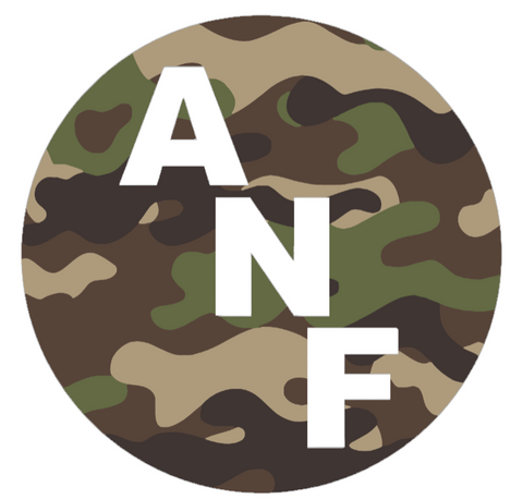 Iowa Hawkeyes Woodland Camo Camouflage ANF Circle Logo Premium DieCut Vinyl Decal PICK SIZE
