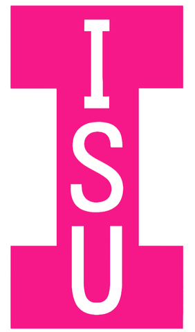 Iowa State Cyclones Hot Pink ISU Logo Premium DieCut Vinyl Decal PICK SIZE