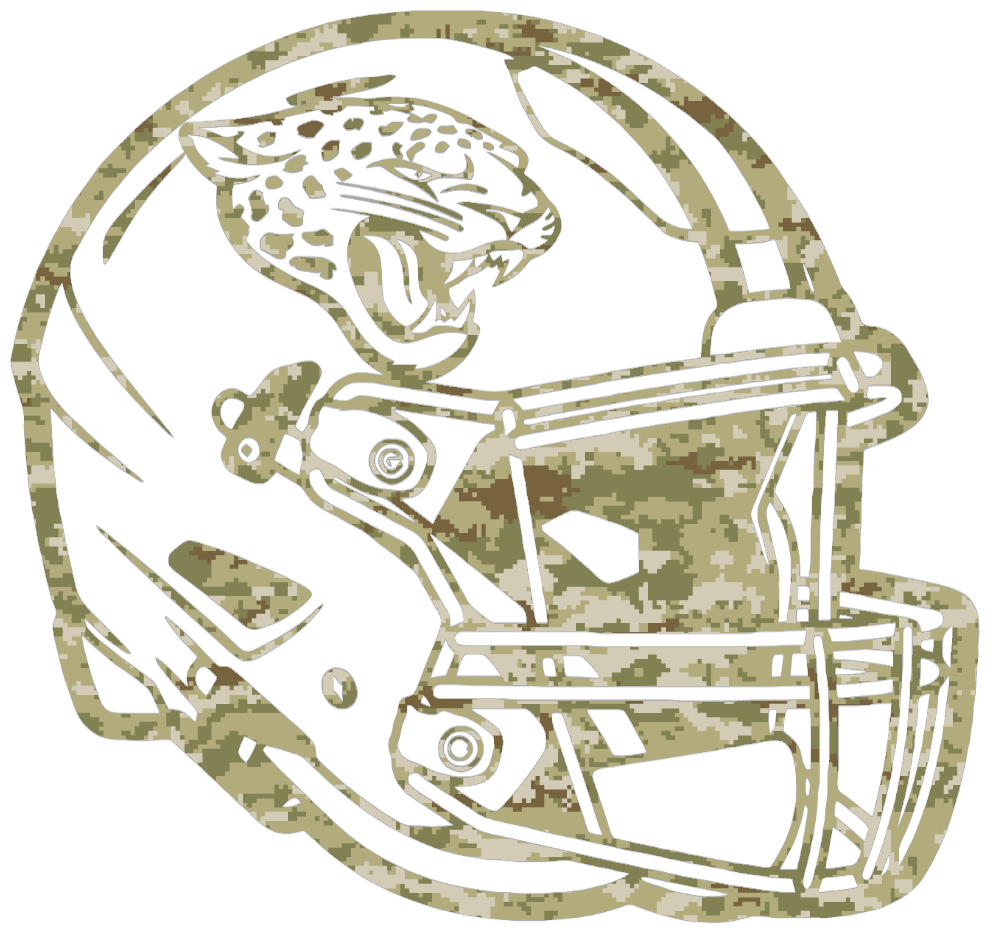 Jacksonville Jaguars Football Helmet Salute to Service Camouflage Camo Vinyl Decal PICK SIZE