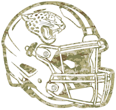 Jacksonville Jaguars Football Helmet Salute to Service Camouflage Camo Vinyl Decal PICK SIZE