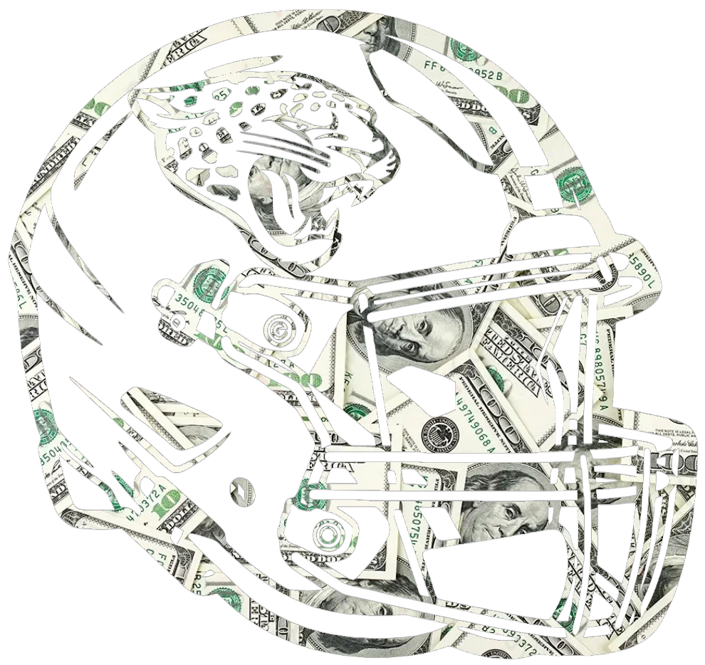Jacksonville Jaguars Football Helmet Money Print Premium DieCut Vinyl Decal PICK SIZE