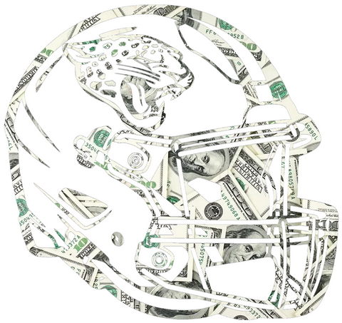 Jacksonville Jaguars Football Helmet Money Print Premium DieCut Vinyl Decal PICK SIZE